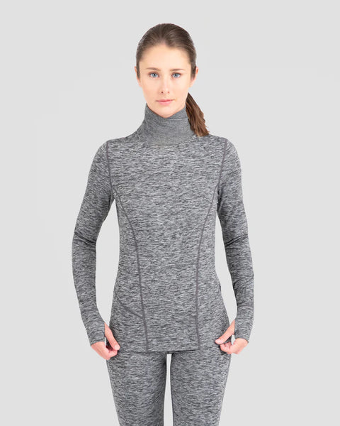 WOMEN'S CLOUD NINE MIDWEIGHT PERFORMANCE THERMAL TURTLENECK SMALL