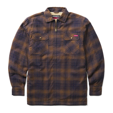 Wolverine Men's Hastings Sherpa Lined Zip Shirt-Jac (Dark Earth) Size L