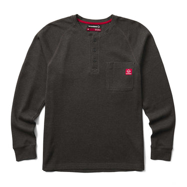 Wolverine Men's Walden II Thermal Long Sleeve Henley (Black) Size L