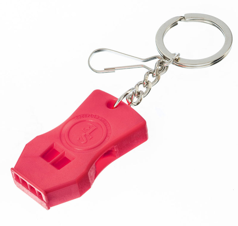 Load image into Gallery viewer, 2Pc Plastic Raptor Whistle with Key Chain &amp; Zipper Ring
