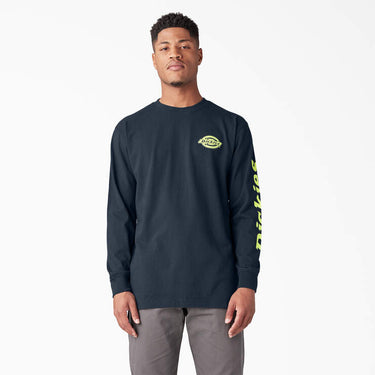 Dickies Long Sleeve Heavyweight Logo T-Shirt (Dark Navy) Size L