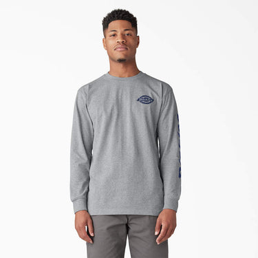 Dickies Long Sleeve Heavyweight Logo T-Shirt (Heather Grey) Size L