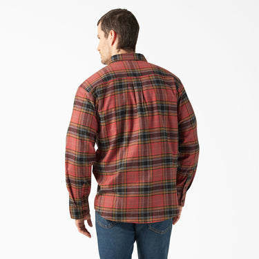 Dickies FLEX Long Sleeve Flannel Shirt (Red Ochre) Size XL