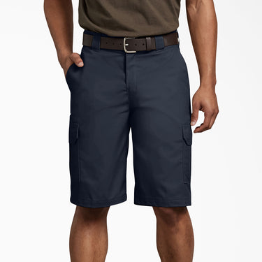 Dickies FLEX Regular Fit Cargo Shorts, 11" (Dark Navy) Size 34 Waist