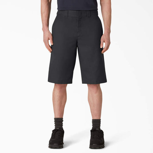 Dickies FLEX Cooling Active Waist Regular Fit Shorts, 13" Size 40 Black