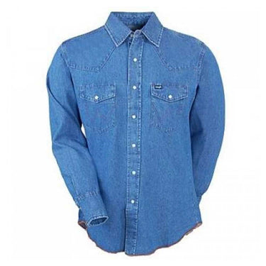 Wrangler Men's Long Sleeve Work Shirt (Stonewash) Size XL