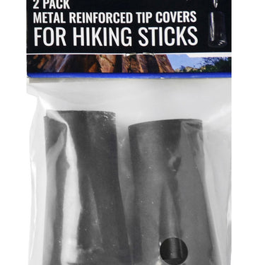 2-Piece Metal Reinforced Rubber Tips Set for Wooden Walking/Hiking Sticks