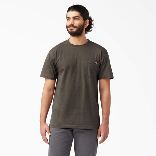 Dickies Heavyweight Short Sleeve Pocket T-Shirt Size Medium Black Olive