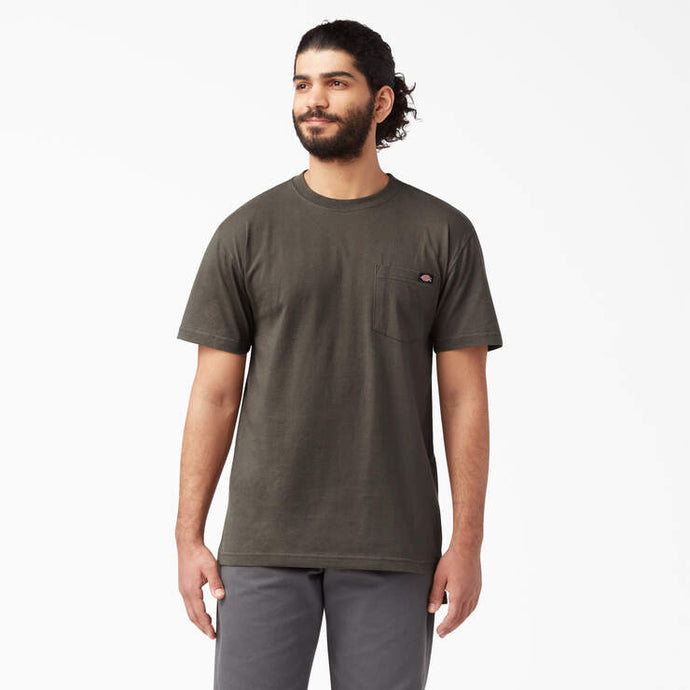 Dickies Heavyweight Short Sleeve Pocket T-Shirt Size Large Tall Black Olive