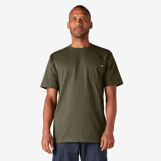 Dickies Heavyweight Short Sleeve Pocket T-Shirt Size XL Tall Military Green