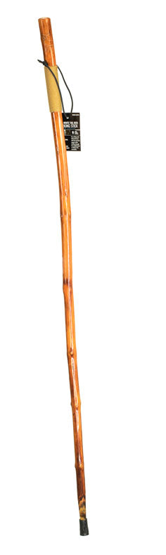 Load image into Gallery viewer, 55&quot; Wooden Hiking/Walking Stick with Animal (White Tail Deer Carved) with Wrist Strap, Metal Tip for Better Traction
