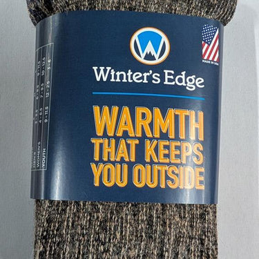 Winter's Edge Premium Alpaca Socks (Brown/Navy) Size M