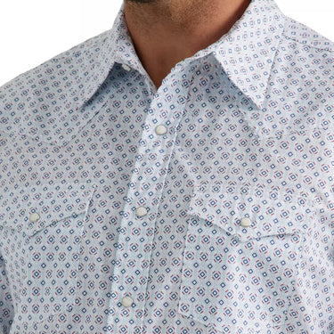 Wrangler Men's 20X Geo Long Sleeve Western Shirt (White) Size XLT