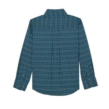 Wrangler Boy's Classic Long Sleeve Shirt (Blue) Size L