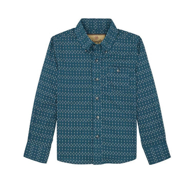 Wrangler Boy's Classic Long Sleeve Shirt (Blue) Size L