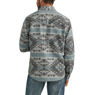 Wrangler Men's Retro Aztec Modern Fit Snap Front Shirt (Blue) Size XXL