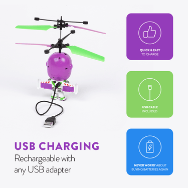 Buzz Lightyear helicopter with USB charging cable