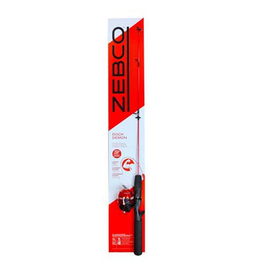 Zebco Dock Demon Red 30" 1 Piece Spincast Rod and Reel Combo