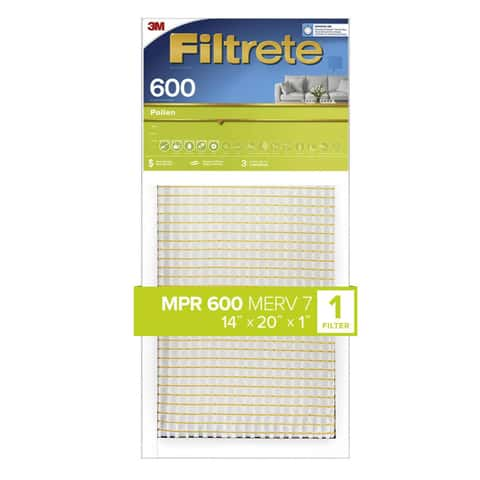 Filtrete 14 in. W X 20 in. H X 1 in. D Fiberglass 7 MERV Pleated Air Filter 1 pk