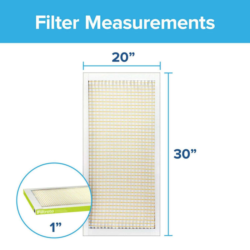 Load image into Gallery viewer, Filtrete 20 in. W X 30 in. H X 1 in. D Fiberglass 7 MERV Pleated Air Filter 1 pk
