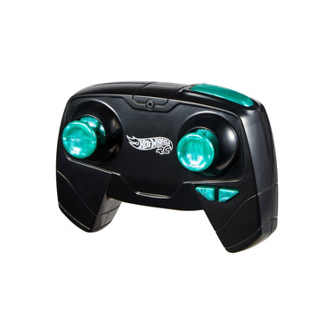 Black and teal 2.4 GHz remote control for the Hot Wheels RC Aston Martin Vantage