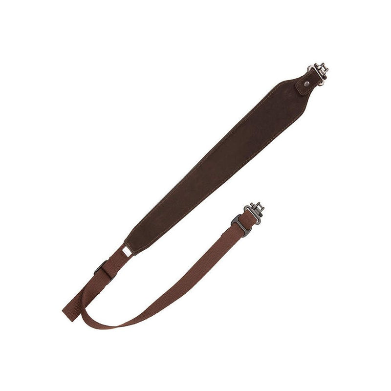 Load image into Gallery viewer, Allen Big Game Suede Deer Head Rifle Sling w/ Swivels - Black/Brown
