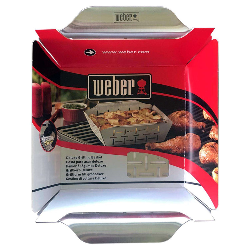 Load image into Gallery viewer, Weber Stainless Steel Grill Basket 13.8&quot; x 11.8&quot;
