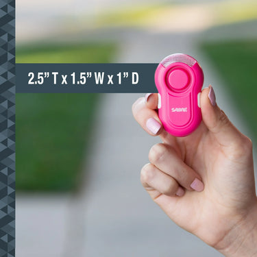SABRE 2 In 1 Clip-On Personal Alarm w/ LED Safety Light - Pink