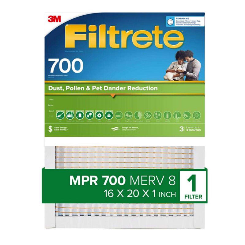 Load image into Gallery viewer, Filtrete 16 in. W X 20 in. H X 1 in. D Polypropylene 700 MPR Pleated Air Filter 1 pk
