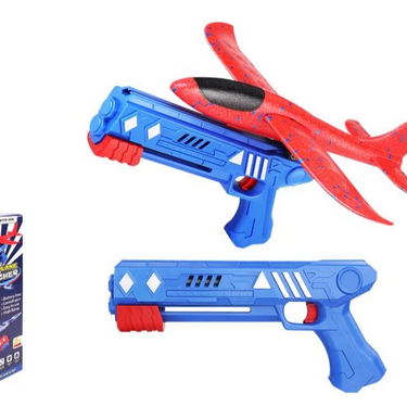 Foam Airplane with Gun Launcher