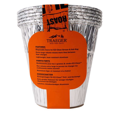 Traeger EZ-Clean Aluminum Grease & Ash Liner 6.3" (5 Pack)