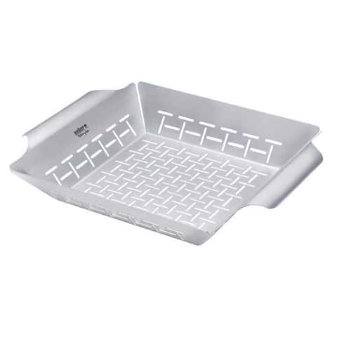 Load image into Gallery viewer, Weber Stainless Steel Grill Basket 13.8&quot; x 11.8&quot;
