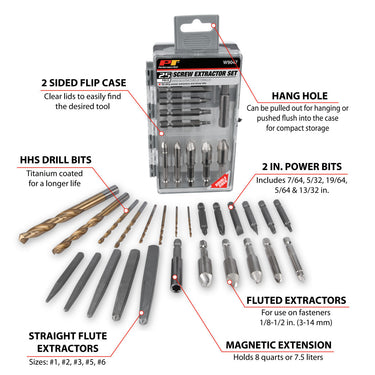 Performance Tool 25 pc. Damaged Screw Extractor