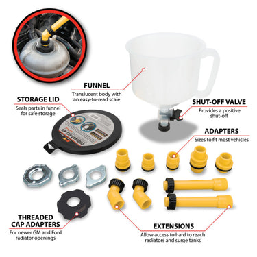 Performance Tool Spill Proof Coolant Funnel Kit