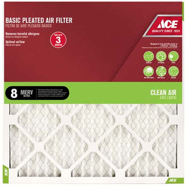 Ace 16 in. W X 20 in. H X 1 in. D Synthetic 8 MERV Pleated Air Filter 1 pk