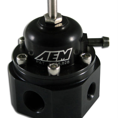 AEM Electronics Billet 20-150 psi Adjustable Fuel Pressure Regulators 25-302BK