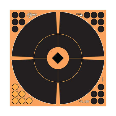 EZ Aim Adhesive Splash Reactive Paper Shooting Targets Bullseye, 12"W x 12"H 5-Pack