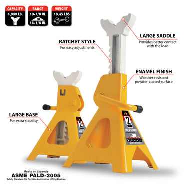 Performance Tool 2 Ton Jack Stands
