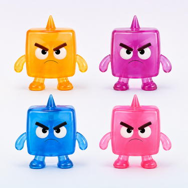 Squishy 3.3" Grumpy Spike Cube (Sold Separately)