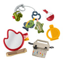 Fisher-Price Mini Me Moments Camp & Crinkle set: mirror campfire, fishing pole, crinkle fish, rattle bobber, canteen teether and tackle box