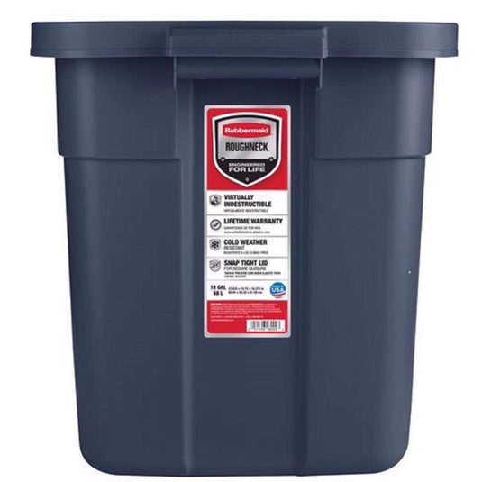 Rubbermaid Roughneck 18 gal Navy Storage Box 16.375 in. H X 15.875 in. W X 23.875 in. D Stackable