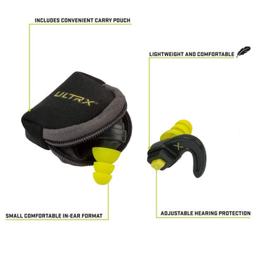 Allen ULTRX Shift Adjustable Protection Ear Plugs - Gray/Yellow