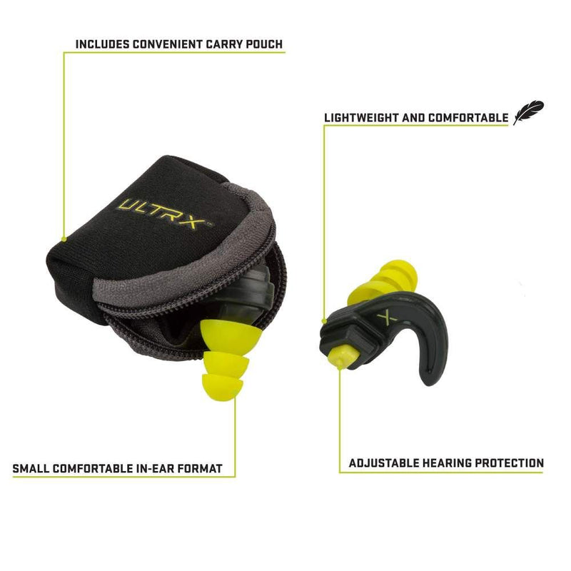 Load image into Gallery viewer, Allen ULTRX Shift Adjustable Protection Ear Plugs - Gray/Yellow
