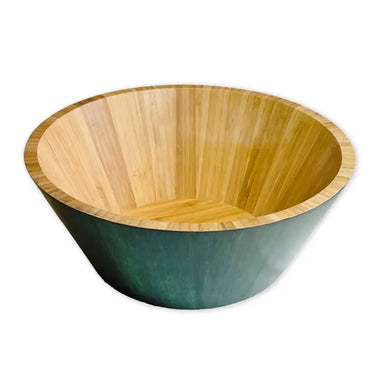 Island Bamboo Pakkawood Salad Bowl (Peacock)