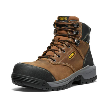 Keen Men's Evanston 6" Waterproof Boot (Carbon Toe) Bison/Black 14EE