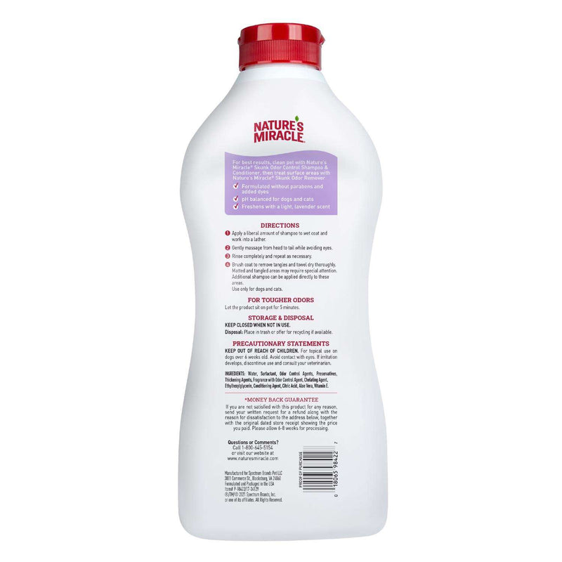 Load image into Gallery viewer, Nature&#39;s Miracle Lavender Scent Skunk Odor Remover 32 oz Liquid
