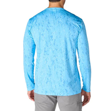 Carhartt Force Sun Defender™ Relaxed Print LS T-Shirt (Tranquil Blue Terrain Camo) Size L