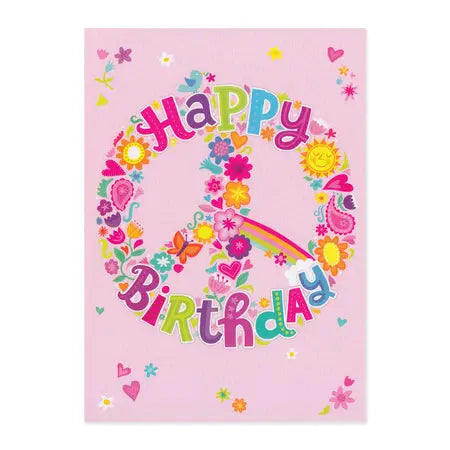 Peace & Love Birthday Card