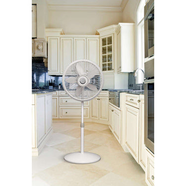 Lasko 54-1/2 in. H X 18 in. D 3 speed Oscillating Pedestal Fan White