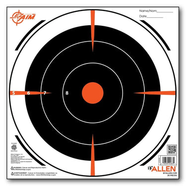 EZ Aim Paper 8-inch Bullseye Target, 26-Pack